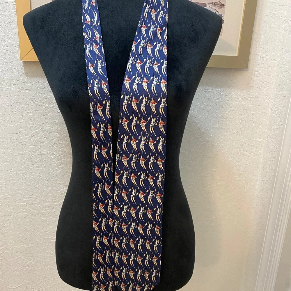 Vintage Beaufort‎ The Rack, Tennis, Tie, Made in Italy, 100% Silk